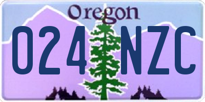OR license plate 024NZC