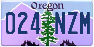 OR license plate 024NZM
