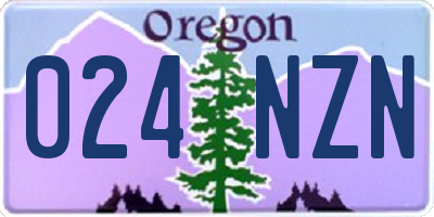 OR license plate 024NZN