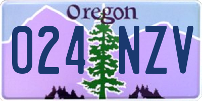 OR license plate 024NZV