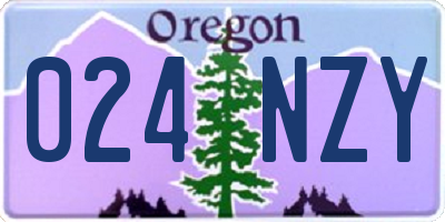 OR license plate 024NZY