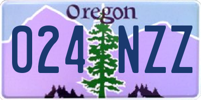 OR license plate 024NZZ