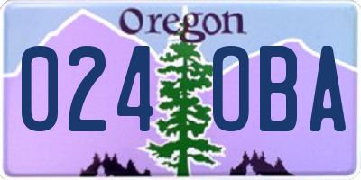 OR license plate 024OBA