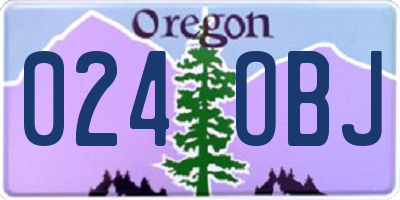 OR license plate 024OBJ