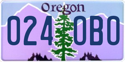 OR license plate 024OBO