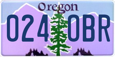 OR license plate 024OBR