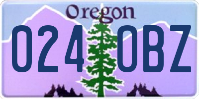 OR license plate 024OBZ