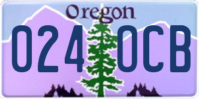 OR license plate 024OCB