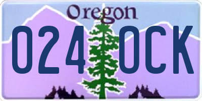 OR license plate 024OCK