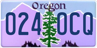 OR license plate 024OCQ