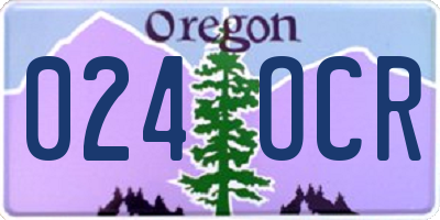 OR license plate 024OCR