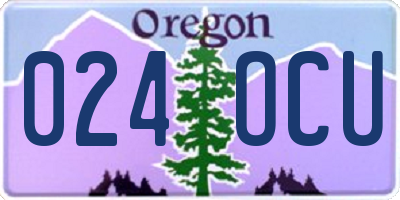 OR license plate 024OCU