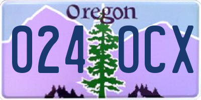 OR license plate 024OCX