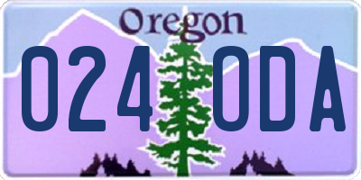 OR license plate 024ODA