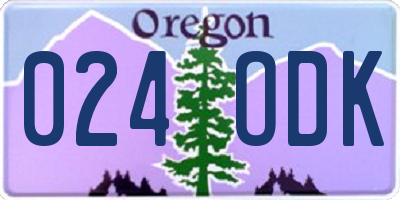 OR license plate 024ODK