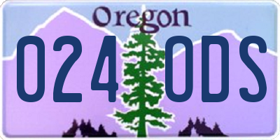 OR license plate 024ODS