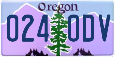 OR license plate 024ODV