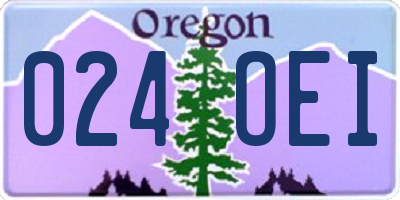 OR license plate 024OEI
