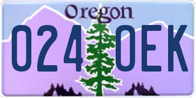 OR license plate 024OEK