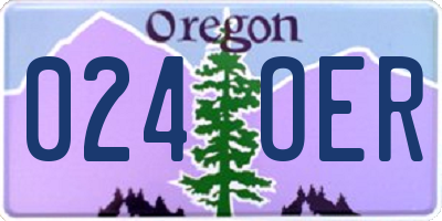 OR license plate 024OER