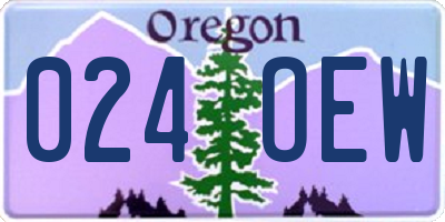 OR license plate 024OEW