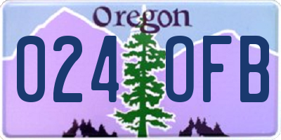 OR license plate 024OFB