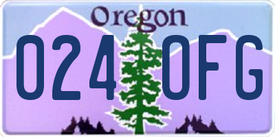 OR license plate 024OFG