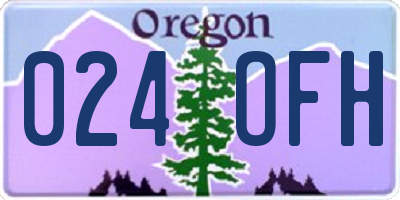 OR license plate 024OFH