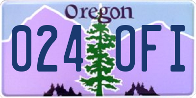 OR license plate 024OFI