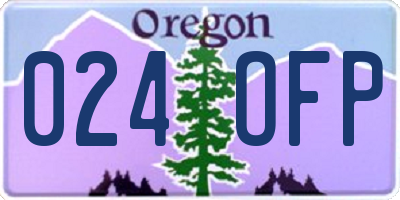 OR license plate 024OFP
