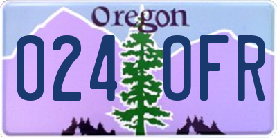 OR license plate 024OFR