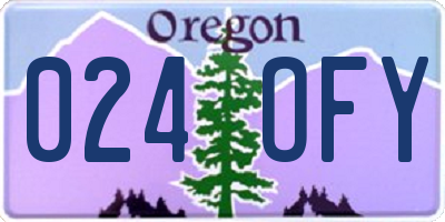 OR license plate 024OFY