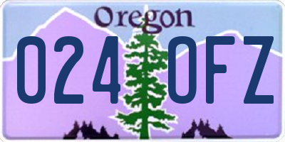 OR license plate 024OFZ