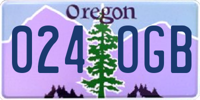OR license plate 024OGB