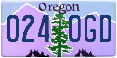 OR license plate 024OGD