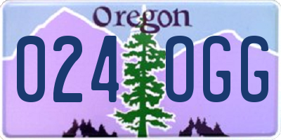 OR license plate 024OGG