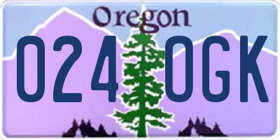 OR license plate 024OGK