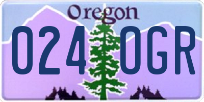OR license plate 024OGR