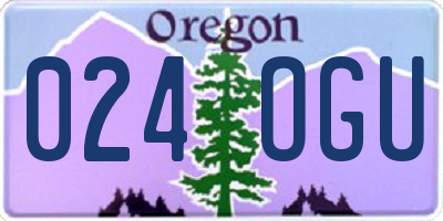OR license plate 024OGU