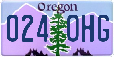 OR license plate 024OHG