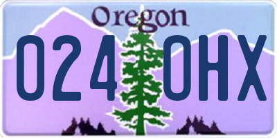 OR license plate 024OHX