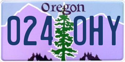 OR license plate 024OHY