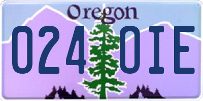 OR license plate 024OIE