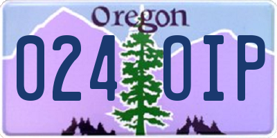 OR license plate 024OIP