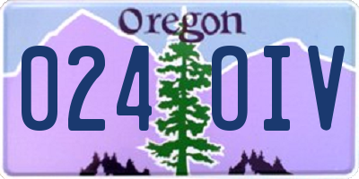 OR license plate 024OIV