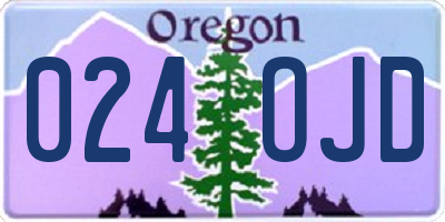 OR license plate 024OJD