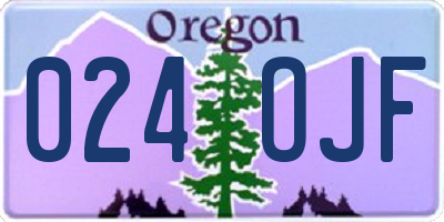 OR license plate 024OJF