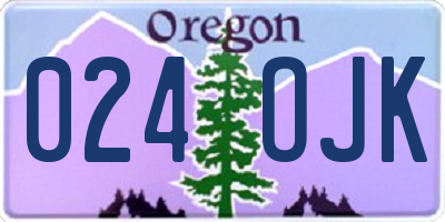 OR license plate 024OJK