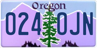 OR license plate 024OJN