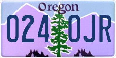 OR license plate 024OJR